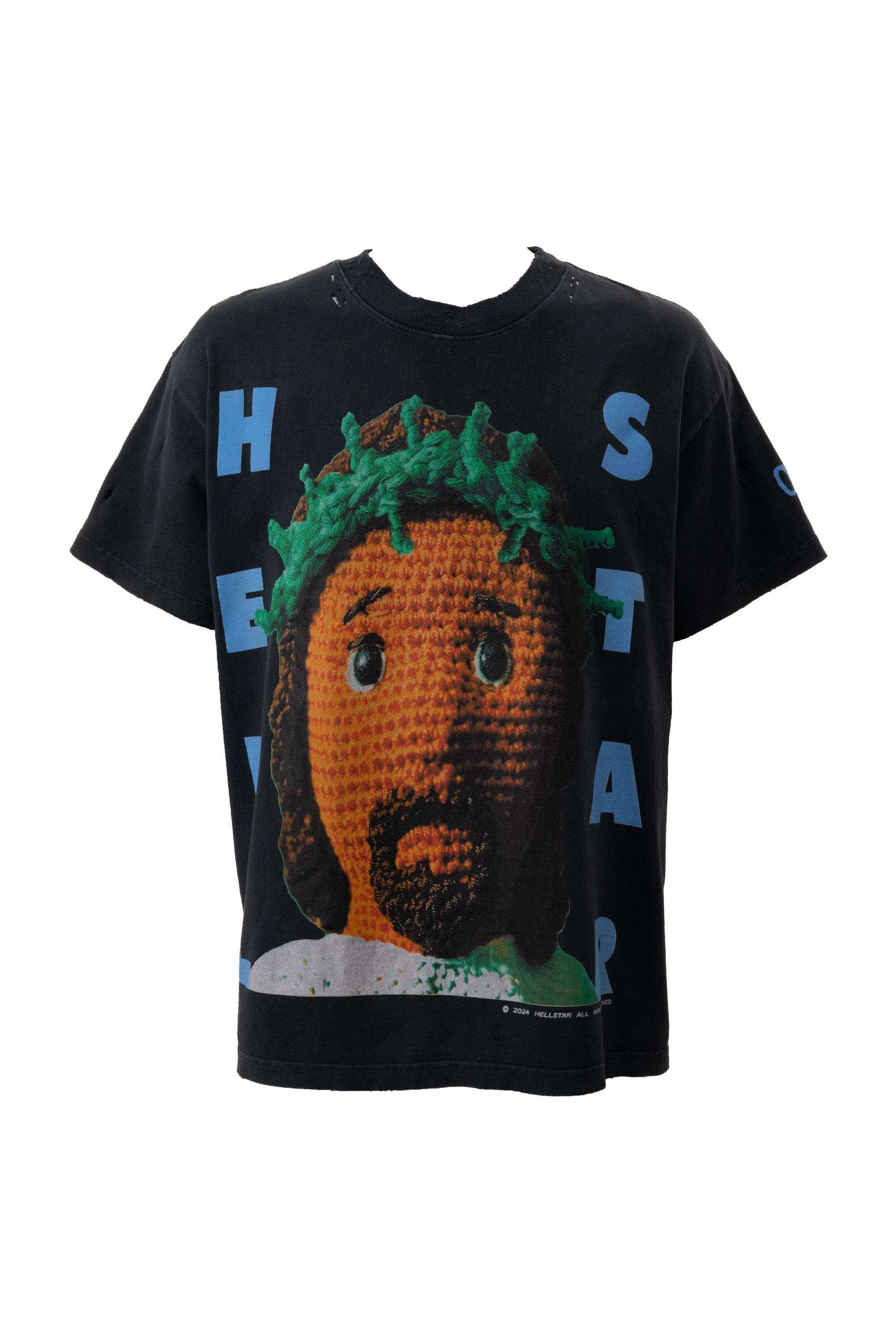Crochet Jesus T-Shirt - Black