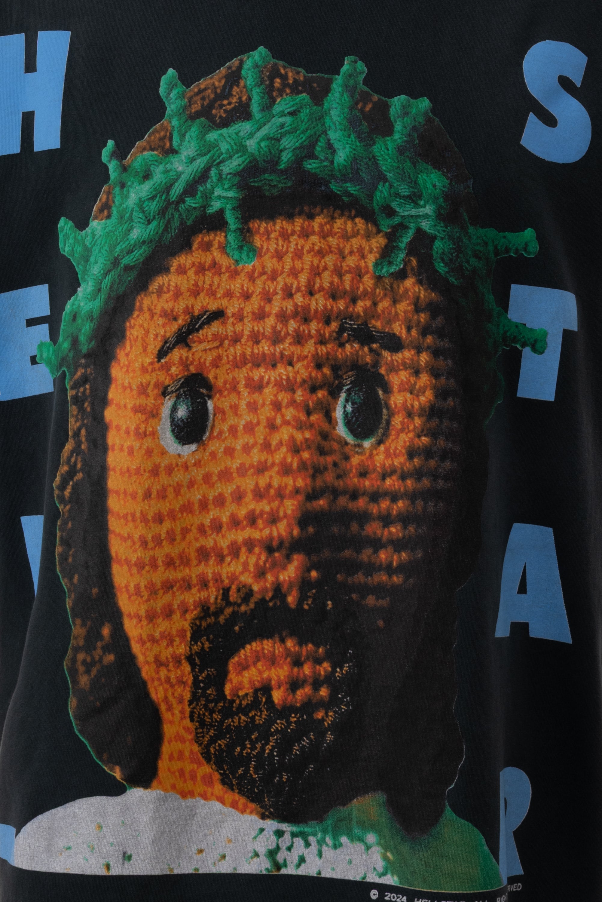 Crochet Jesus T-Shirt - Black