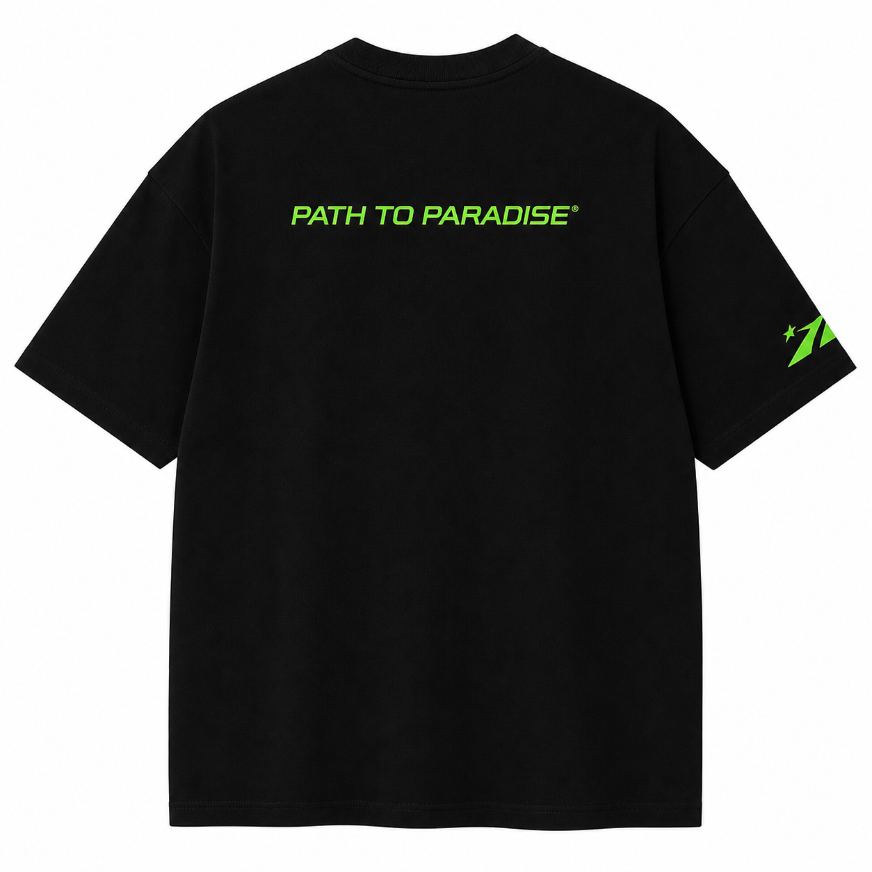 Path of Paradise Brain Flame Graphic T-Shirt - Black