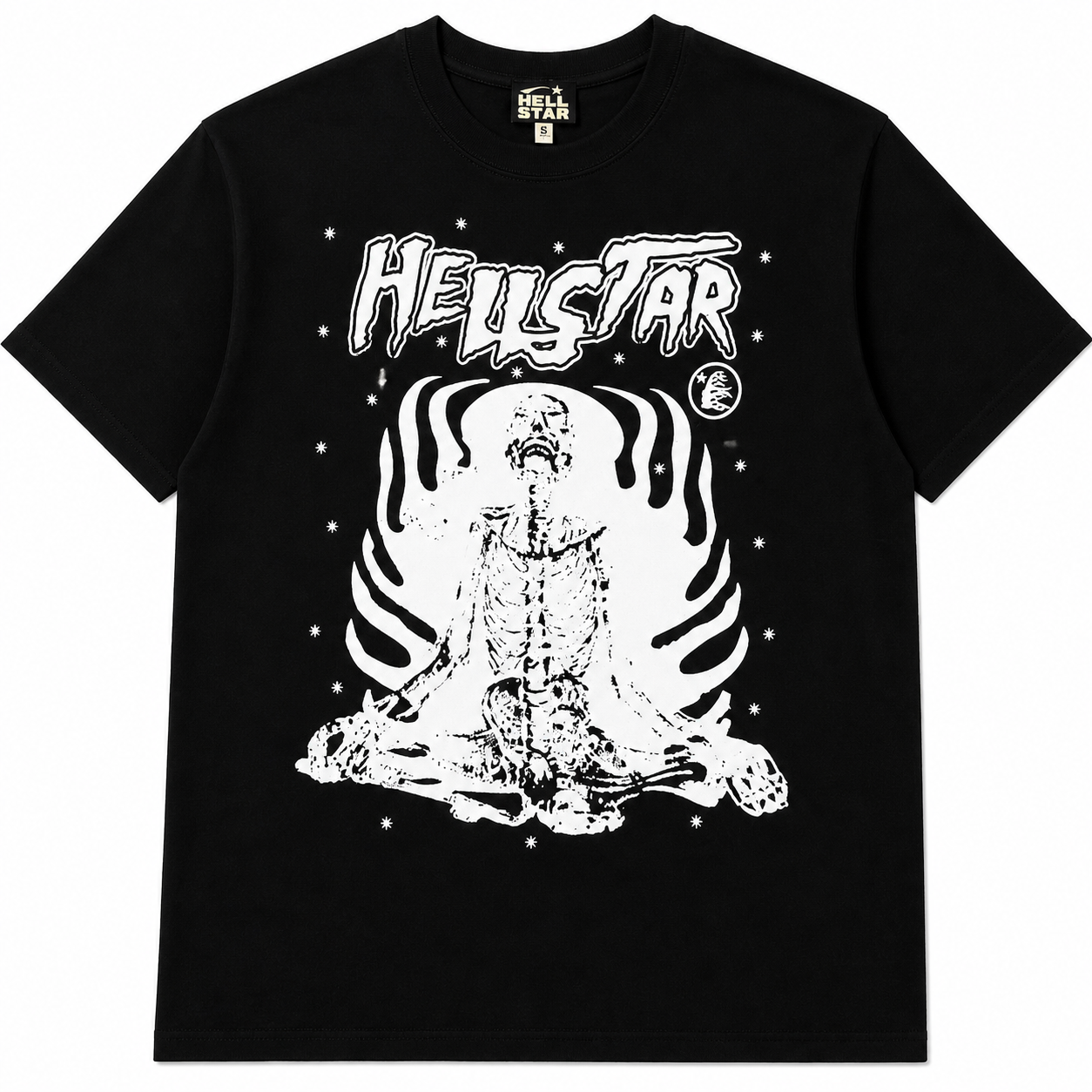 Reach Your Inner Peace" Skeleton T-Shirt - Black
