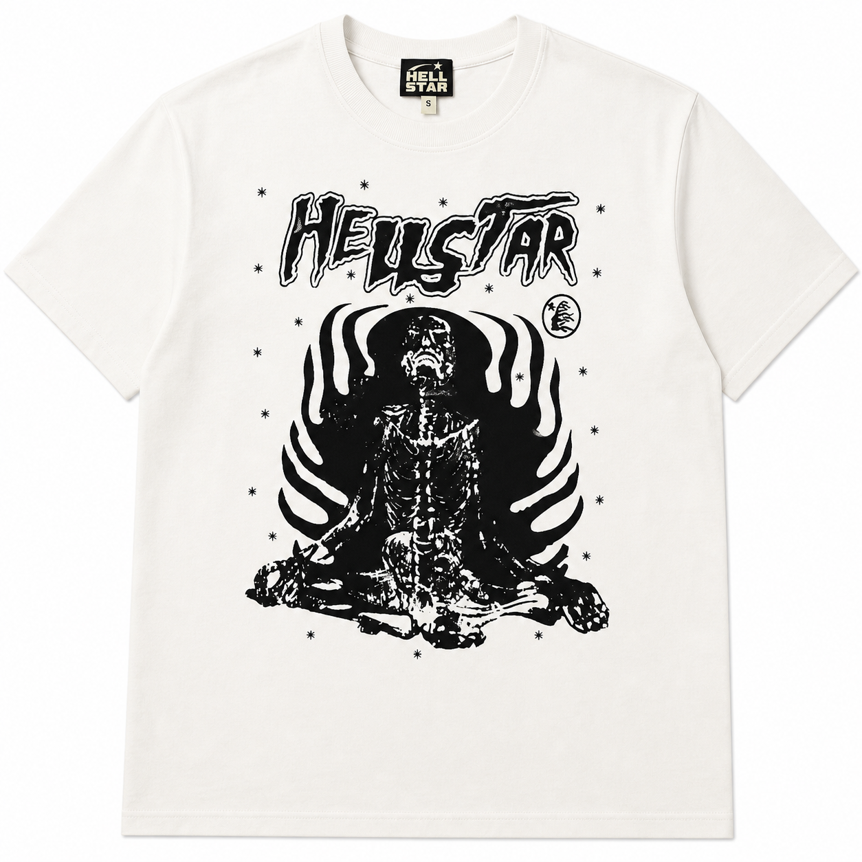 Reach Your Inner Peace" Skeleton T-Shirt - White